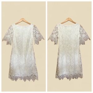 Anthropologie lace short sleeve dress semiformal floral bohemian